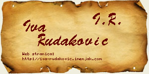Iva Rudaković vizit kartica